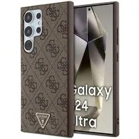 Custodia per Samsung Galaxy S24 Ultra S928, Guess, 4G Triangle Strass, Marrone — 3
