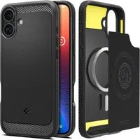 Custodia MagSafe per Apple iPhone 16 Plus, Spigen, Rugged Armor, Nero Opaco ACS08087 — 3