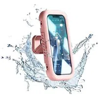 Custodia da Parete con Membrana Tattile Techsuit LC-999 per Telefono, Impermeabile, Rosa — 3