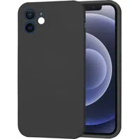 Custodia per Apple iPhone 12, Techsuit, SoftFlex, Nera — 3