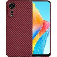 Custodia per Oppo A78 4G, Techsuit, Carbonite FiberShell, Rossa — 3