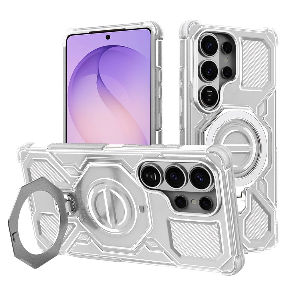 Techsuit Custodia per Samsung Galaxy S26 Ultra S948, Techsuit, Carbon Shield Pro, Bianca