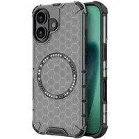 Custodia MagSafe per Apple iPhone 17, Techsuit, HoneyComb Shield, Nera — 3