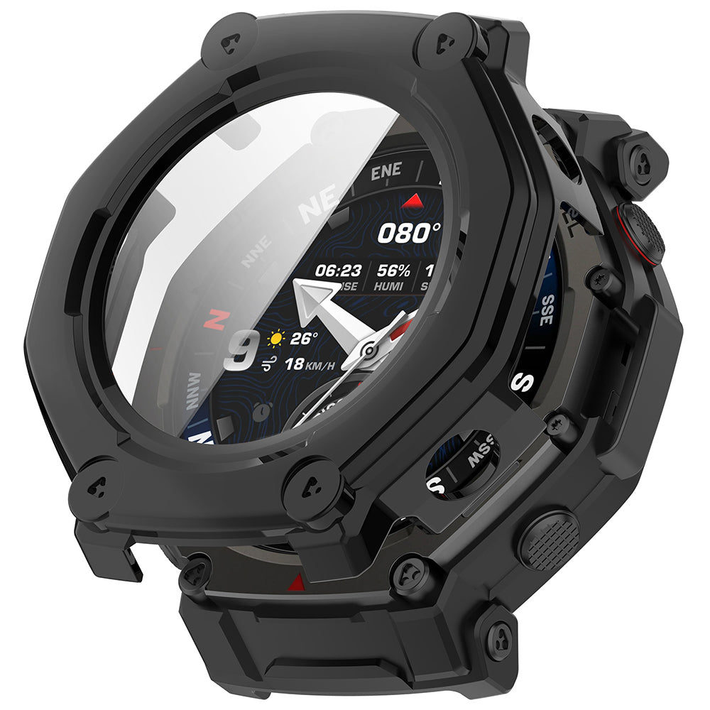 Custodia Techsuit Defense360 Pro per Amazfit T-Rex 3 Pro 48mm, Nera