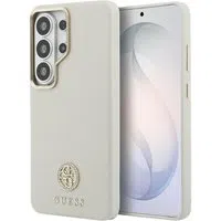 Custodia MagSafe per Samsung Galaxy S26 Ultra S948, Guess, Rhinestone Round Logo, Beige — 3