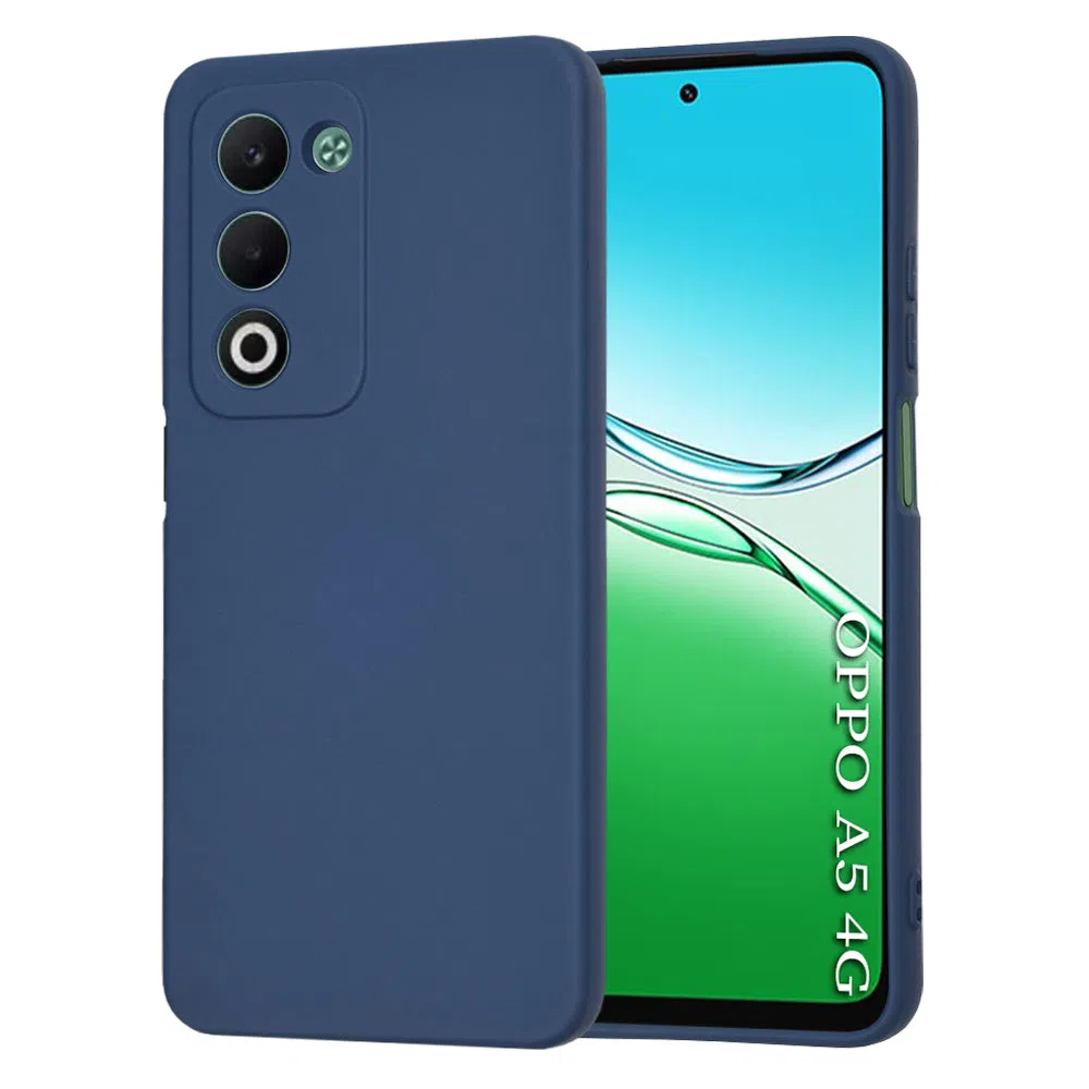Custodia per Oppo A5 4G, Techsuit, SoftFlex, Blu scuro — 2