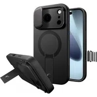 Custodia MagSafe per Apple iPhone 17 Pro, Tech-Protect, Kevlar Aura, Nera — 3
