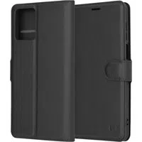 Custodia per Motorola Moto G54, Techsuit, Leather Folio, Nera — 3
