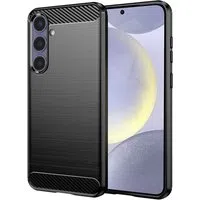 Custodia per Samsung Galaxy S24+ S926, Techsuit, Carbonio, Nera — 3