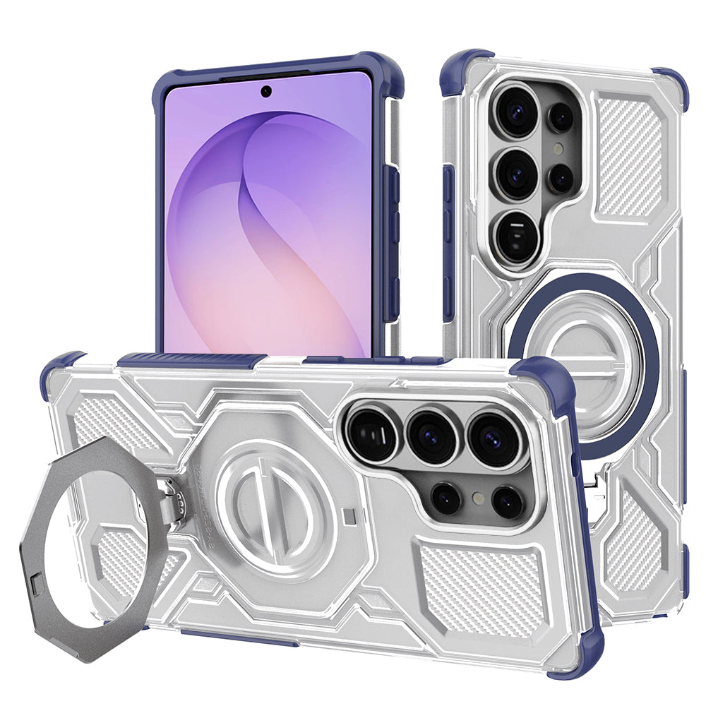 Techsuit Custodia per Samsung Galaxy S26 Ultra S948, Techsuit, Carbon Shield Pro, Blu
