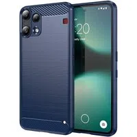 Custodia per Nothing Phone (3a) Lite, Techsuit, Carbonio, Blu — 3