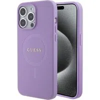 Custodia MagSafe per Apple iPhone 15 Pro Max, Guess, Saffiano, Viola — 3