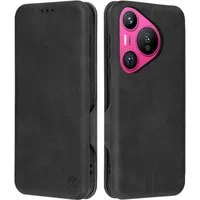Custodia per Huawei Pura 70, Techsuit, Safe Wallet Plus, Nera — 3