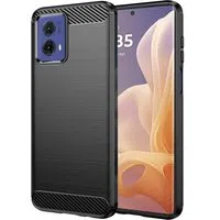 Custodia per Motorola Moto G85, Techsuit, Carbonio, Nera — 3