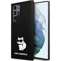 Custodia per Samsung Galaxy S24 Ultra S928, Karl Lagerfeld, Silicone Choupette NFT, Nera — 3