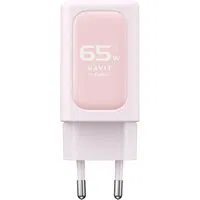 Caricabatterie da Rete HAVIT UC260, 65W, 3A, 1 x USB-A - 2 x USB-C, Rosa — 3