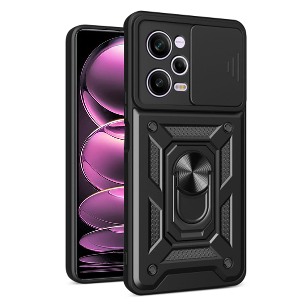 Custodia per Xiaomi Poco X5 Pro / Redmi Note 12 Pro 5G, Techsuit, CamShield, Nera