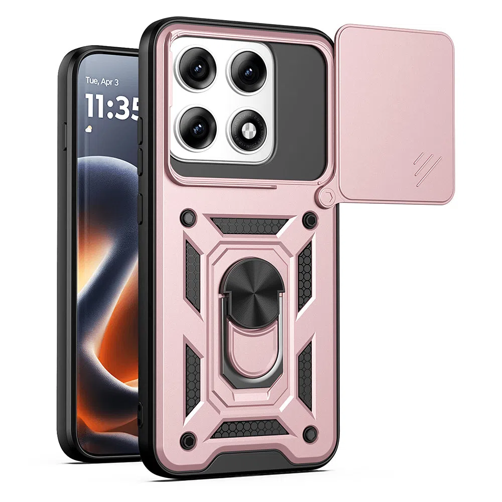 Custodia per Motorola Edge 70 Pro, Techsuit, CamShield, Rosa Dorato — 2