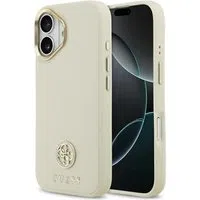 Custodia MagSafe per Apple iPhone 17, Guess, Grained Strass Logo, Beige — 3