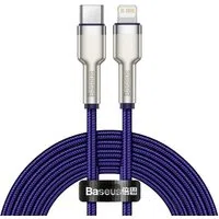 Cavo Dati e Ricarica USB-C - Lightning Baseus Cafule Metal Series, 20W, 2m, Viola CATLJK-B05 — 3