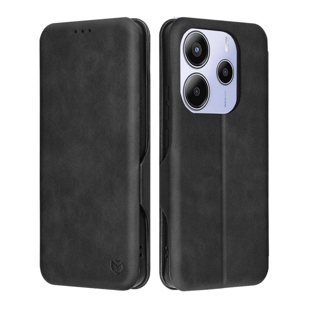 Custodia per Xiaomi Redmi Note 14 5G, Techsuit, Safe Wallet Plus, Nera