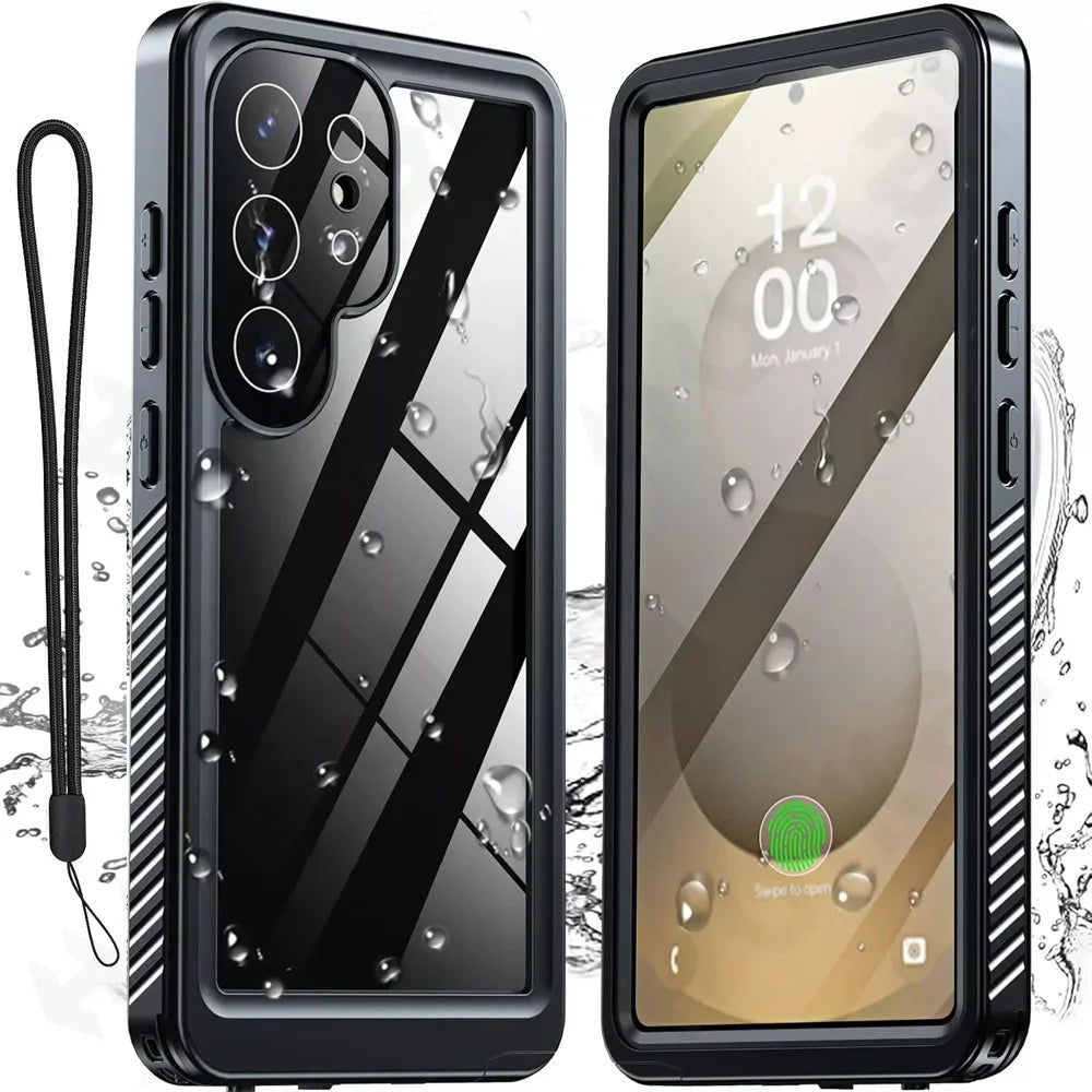 Custodia Waterproof per Samsung Galaxy S25 Ultra S938, ShellBox, Nera