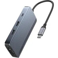 Hub USB-C Anker, 3 x USB-A 3.0 - 2 x USB-C - 2 x HDMI - 1 x VGA, Grigio A83790A2 — 3