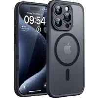 Custodia MagSafe per Apple iPhone 13 Pro, Techsuit, PureFrost, Nero Satinato — 3