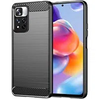 Custodia per Xiaomi Redmi Note 11 Pro+ 5G, Techsuit, Carbonio, Nera — 3