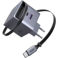 Caricabatterie da Rete con Cavo USB-C UGREEN X614, 45W, 3A, 1 x USB-A - 1 x USB-C, Grigio — 3