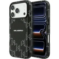 Custodia MagSafe per Apple iPhone 17 Pro Max, Karl Lagerfeld, Logo KL Monogram, Nera — 3