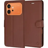 Custodia per Honor 600 Pro / 600, Techsuit, Leather Folio, Marrone — 3