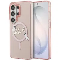 Custodia MagSafe per Samsung Galaxy S26 Ultra S948, Karl Lagerfeld, IML Choupette Karl Script Logo, Rosa — 3