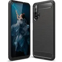 Custodia per Huawei nova 5T / Honor 20, OEM, Carbonio, Nera — 3
