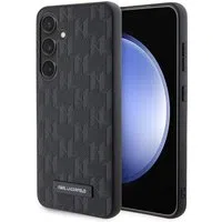 Custodia per Samsung Galaxy S24 S921, Karl Lagerfeld, Saffiano Mono Metal Logo, Nera — 3