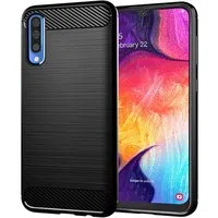 Custodia per Samsung Galaxy A50s A507 / A30s A307 / A50 A505, Techsuit, Carbonio, Nera — 3
