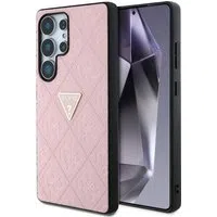 Custodia per Samsung Galaxy S25 Ultra S938, Guess, Grained Hot Stamp 4G Triangle, Rosa — 3