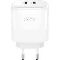 Caricabatterie di rete XO Design L140, 35W, 3A, 2 x USB-C, bianco — 3