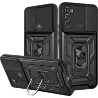Custodia per Motorola Moto G71 5G, Techsuit, CamShield, Nera — 3
