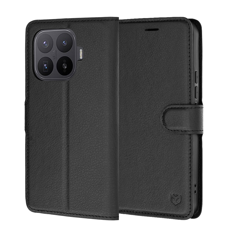 Techsuit Custodia per Xiaomi 17T Pro, Techsuit, Leather Folio, Nera