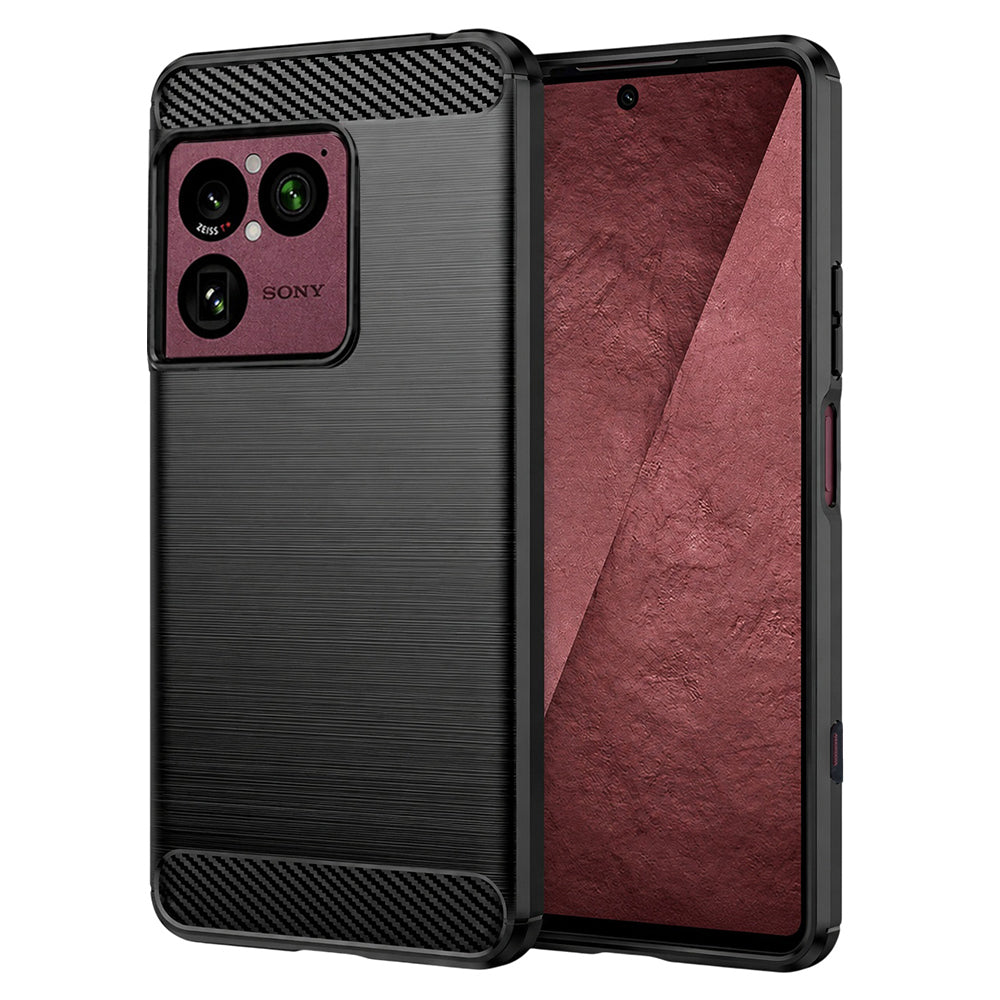 Techsuit Custodia per Sony Xperia 1 VIII, Techsuit, Carbonio, Nera