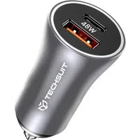 Caricabatterie Auto Techsuit C3 RescueVolt, 48W, 3A, 1 x USB-A - 1 x USB-C, Grigio — 3