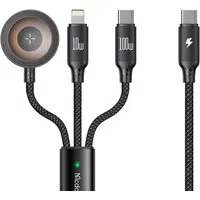 Cavo di Ricarica USB-C - Lightning / USB-C / QI McDodo CA-4940 3in1, 100W, 1.2m, Nero — 3