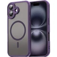 Custodia MagSafe per Apple iPhone 16, Techsuit, HaloFrost II, Viola — 3