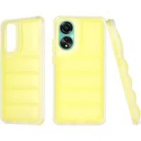 Custodia per Oppo A78 4G, Techsuit, Wave Shield, Gialla — 3