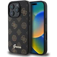 Custodia MagSafe per Apple iPhone 16 Pro, Guess, Peony Script, Nera — 3