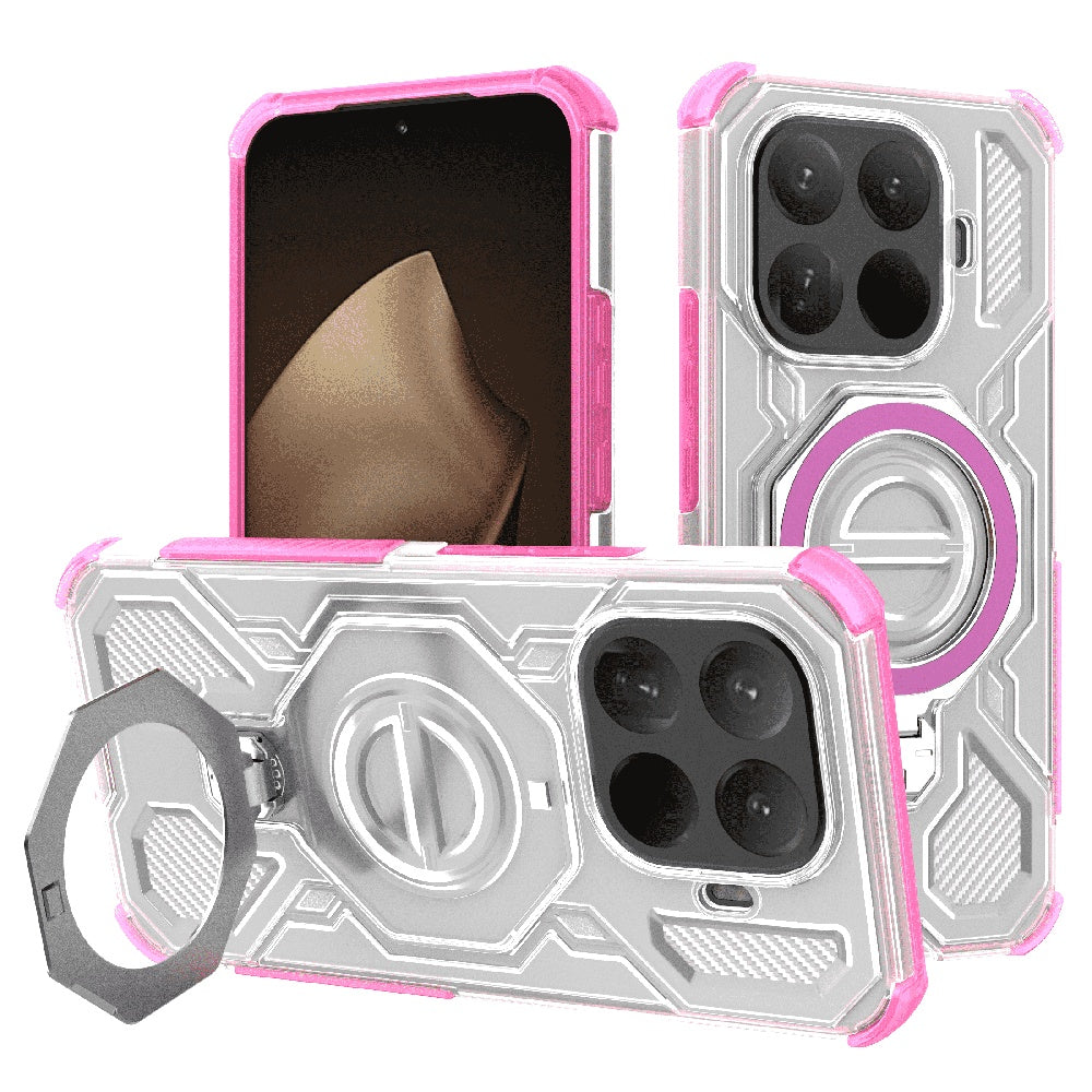 Techsuit Custodia per Xiaomi 15T Pro, Techsuit, Carbon Shield Pro, Rosa.