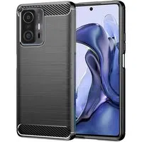 Custodia per Xiaomi 11T / 11T Pro, Techsuit, Carbonio, Nera — 3