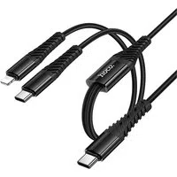 Cavo di Ricarica USB-C - Lightning / USB-C HOCO X123, 10W, 1m, Nero — 3