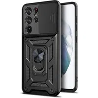 Custodia per Samsung Galaxy S21 Ultra 5G G998, Techsuit, CamShield, Nera — 3